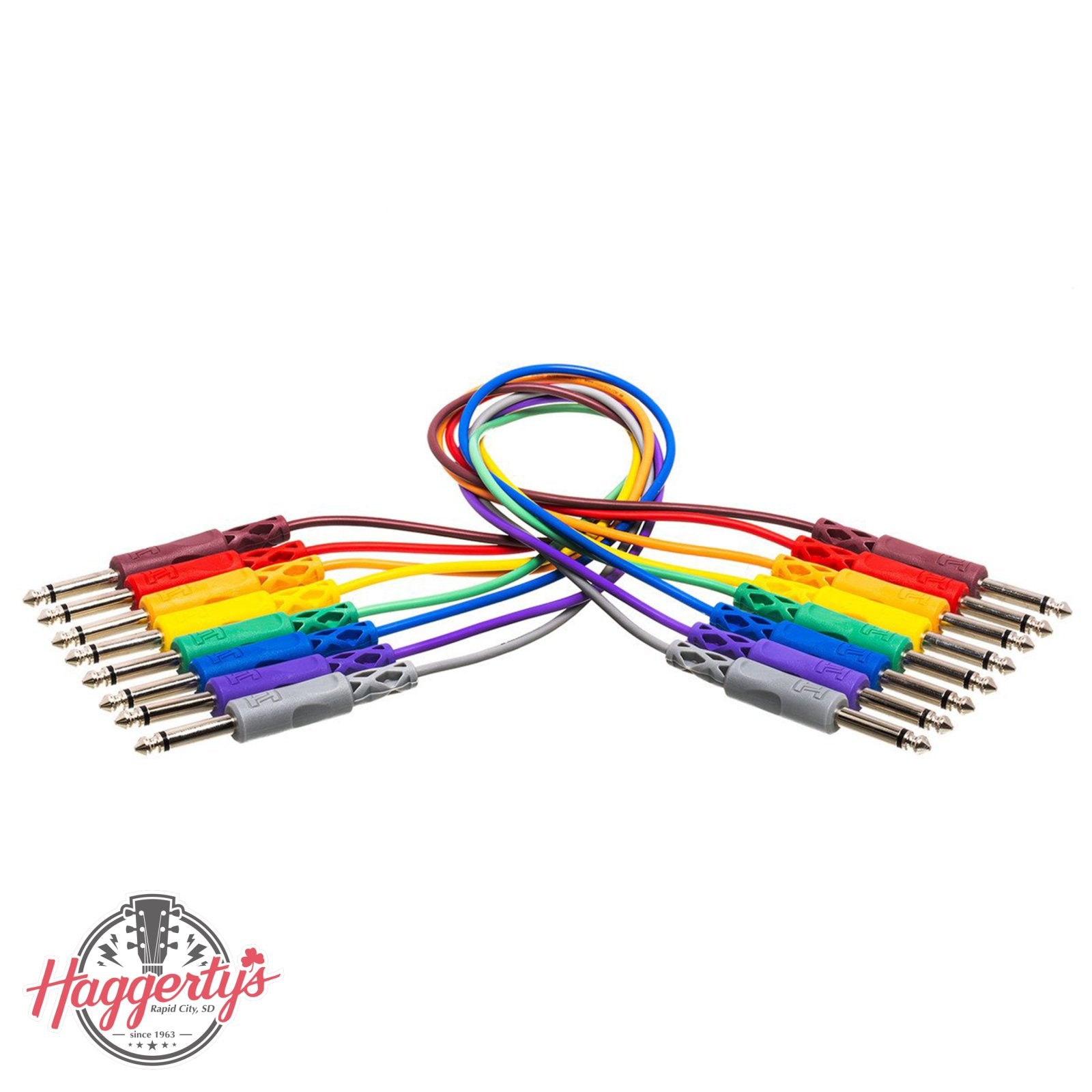 Hosa CPP-845 Unbalanced Patch Cables 1/4 in TS to Same 1.5 ft