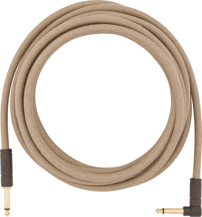 Fender  Festival Instrument Cable, Straight/Angle, 18.6', Pure Hemp, Natural