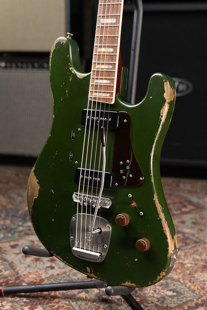 Castedosa #37 Conchers Baritone with La Raza Octave Fuzz Circuit - Aged Cadillac Green Metallic with Hardshell Case - Used