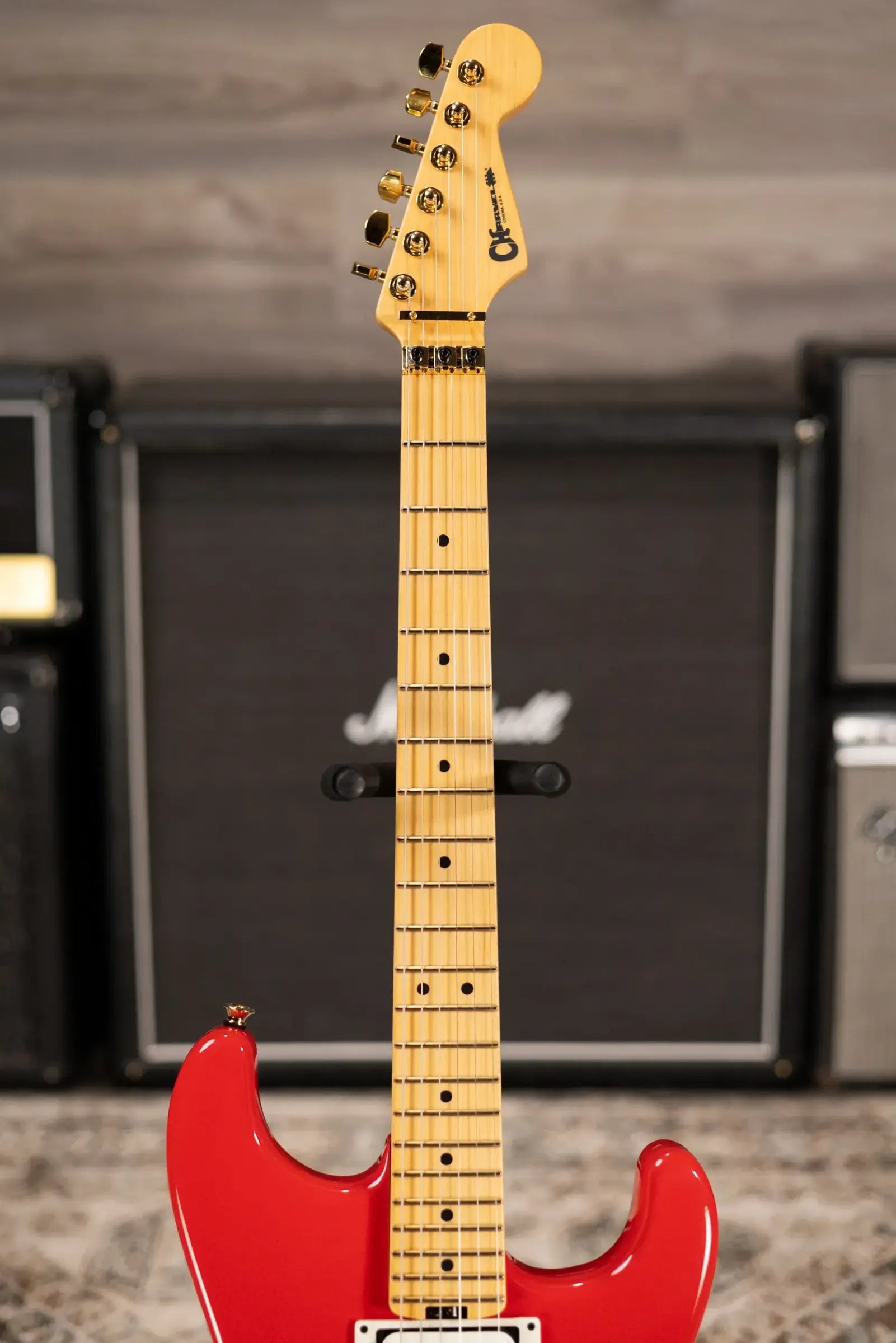 Charvel American Neo-Classic San Dimas Style 1 SD1 HH FR MPL Electric Guitar - Racing Red with Gig Bag