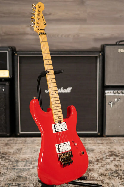 Charvel American Neo-Classic San Dimas Style 1 SD1 HH FR MPL Electric Guitar - Racing Red with Gig Bag