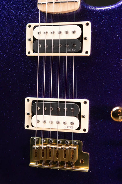 Charvel Custom Shop SD 2H CT Electric Guitar - Purple Sparkle with Hardshell Case