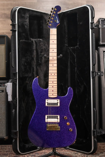 Charvel Custom Shop SD 2H CT Electric Guitar - Purple Sparkle with Hardshell Case