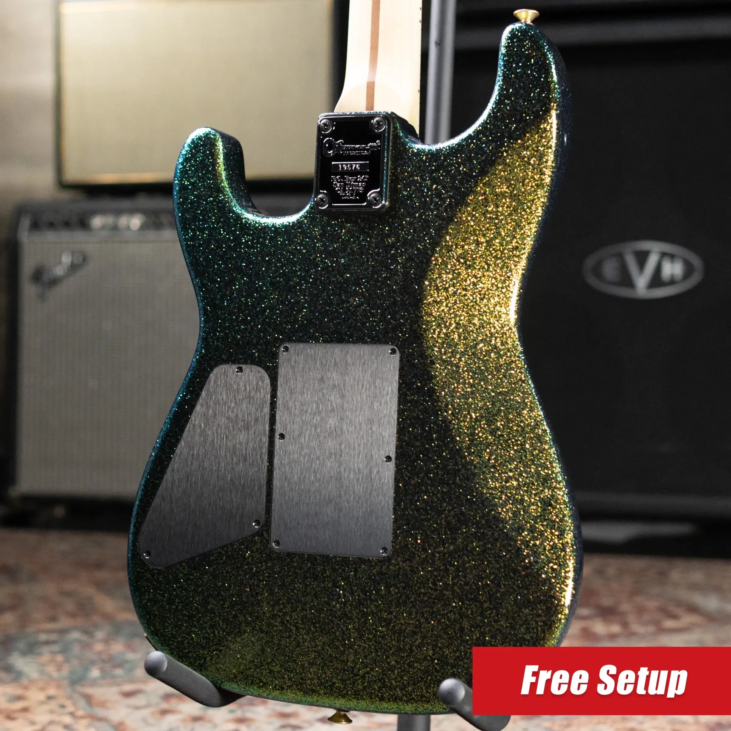 Charvel Custom Shop San Dimas Special Edition 2H FR Electric Guitar - Scarab Sparkle with Hardshell Case