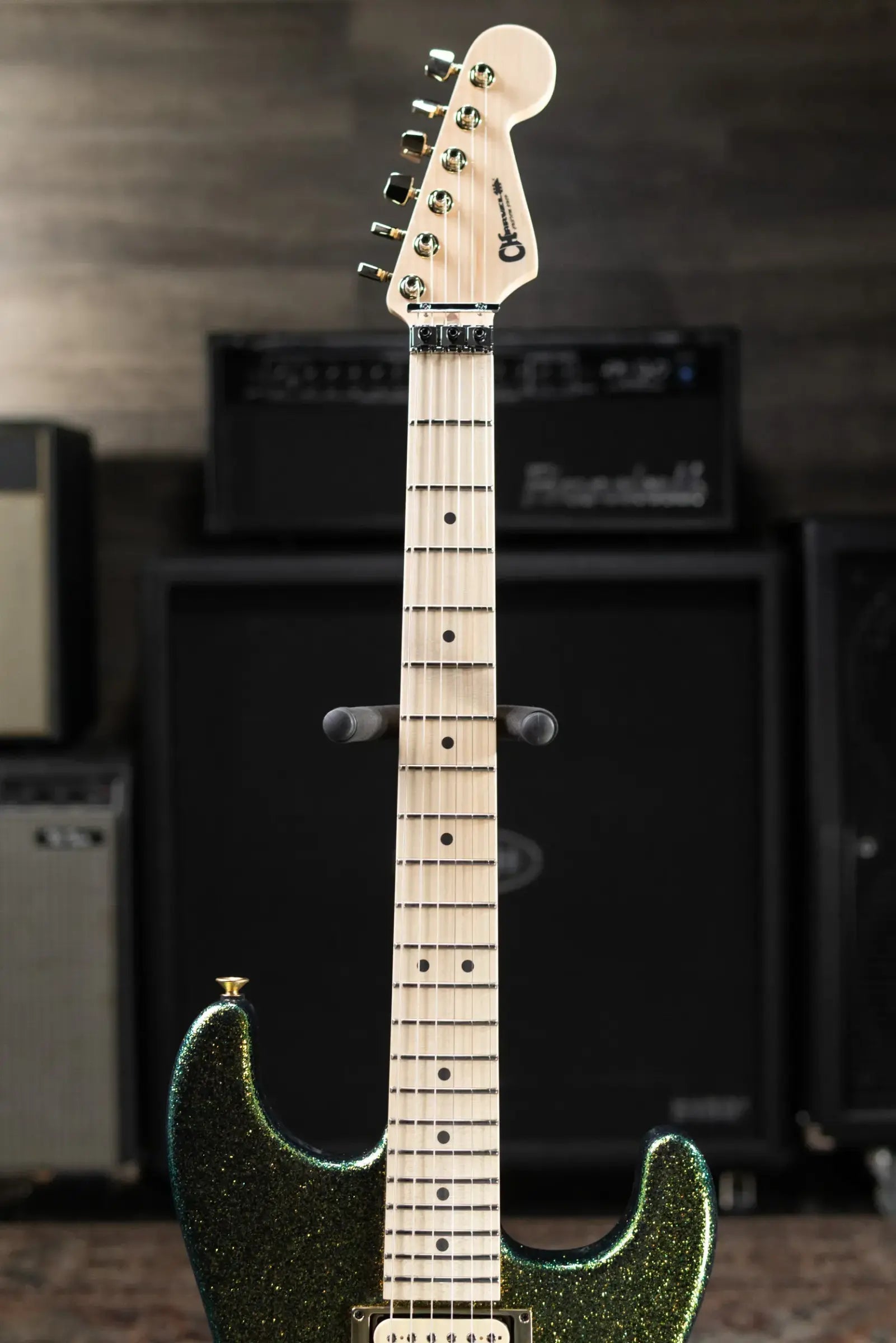 Charvel Custom Shop San Dimas Special Edition 2H FR Electric Guitar - Scarab Sparkle with Hardshell Case