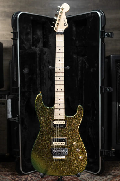 Charvel Custom Shop San Dimas Special Edition 2H FR Electric Guitar - Scarab Sparkle with Hardshell Case