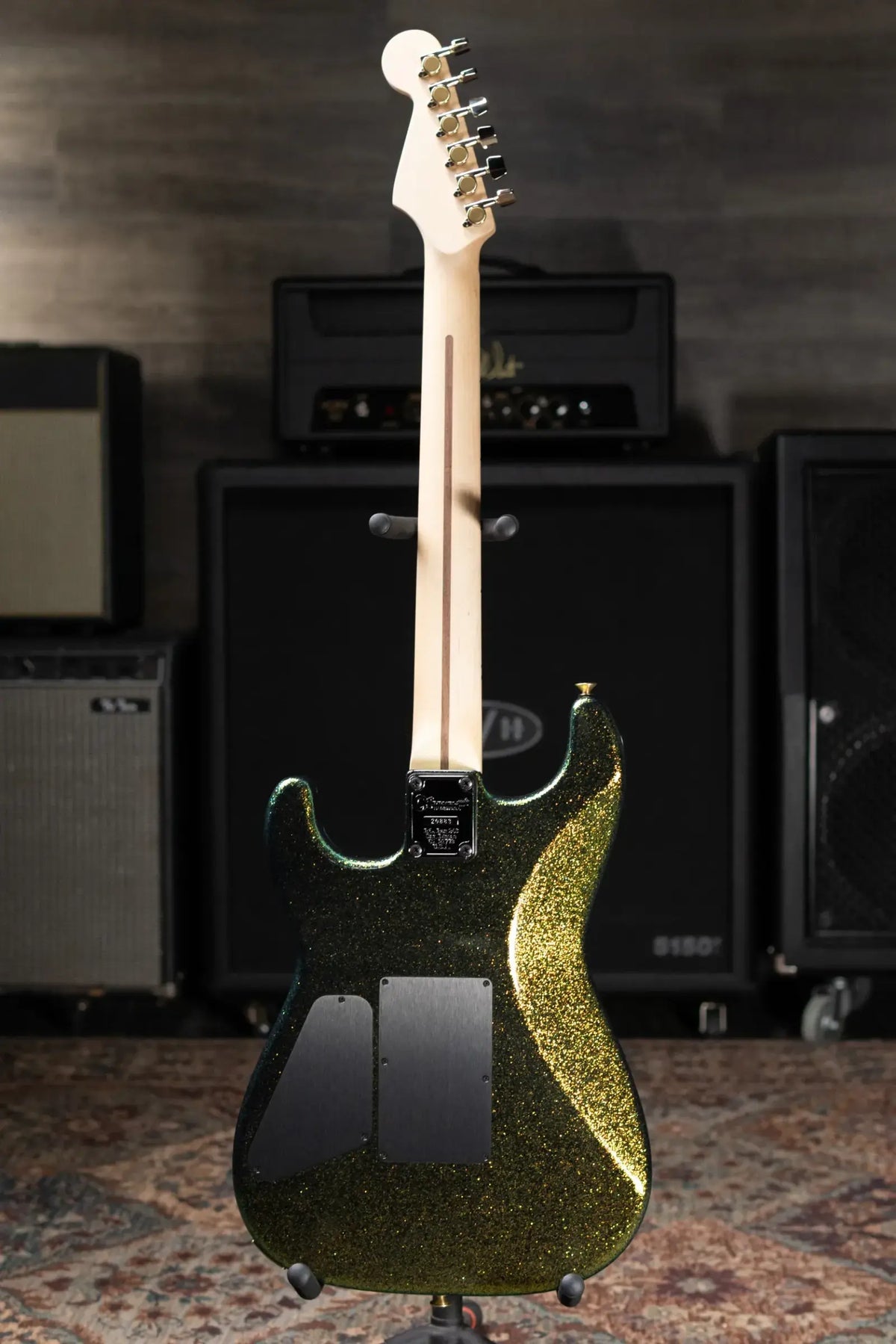 Charvel Custom Shop San Dimas Special Edition 2H FR Electric Guitar - Scarab Sparkle with Hardshell Case