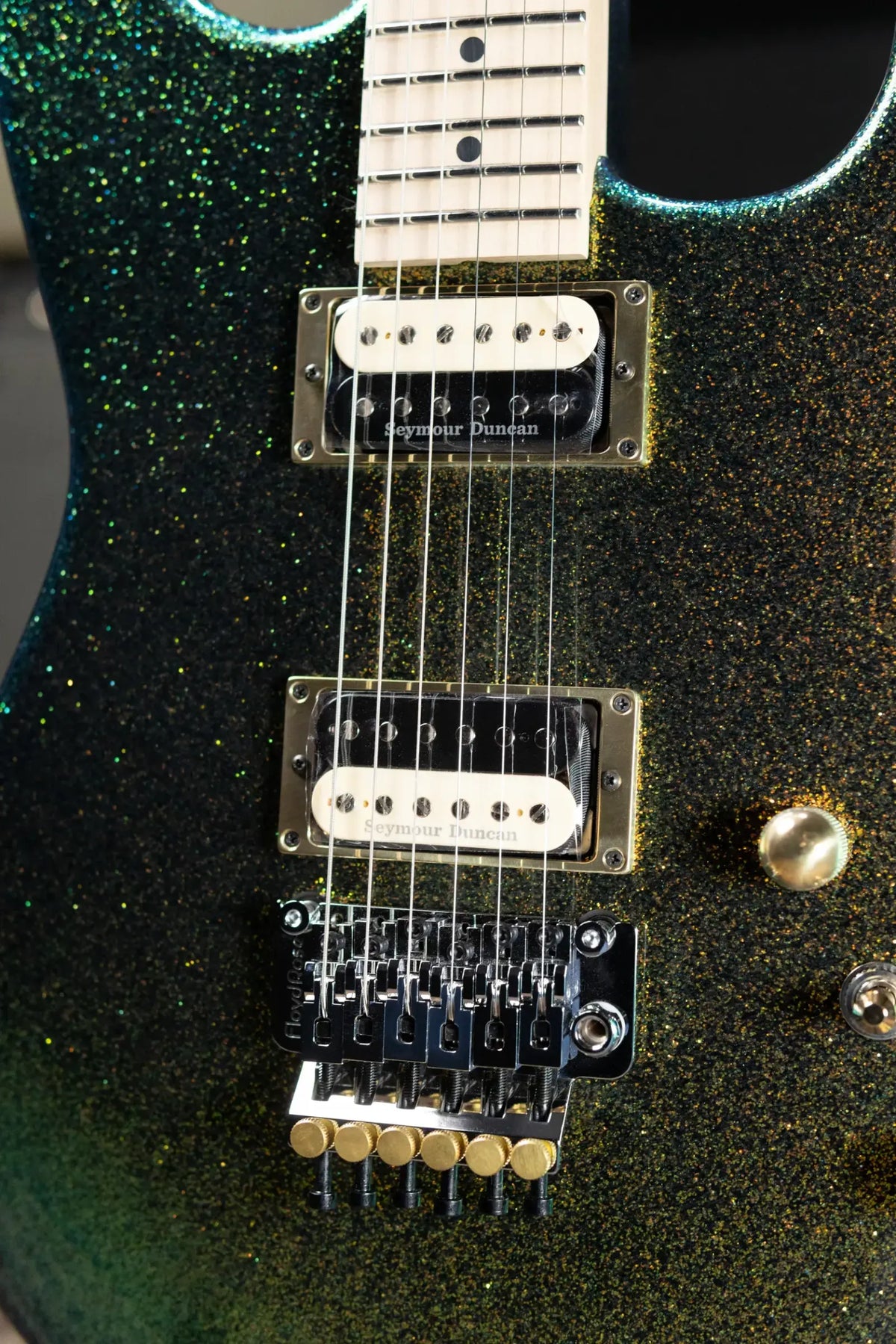 Charvel Custom Shop San Dimas Special Edition 2H FR Electric Guitar - Scarab Sparkle with Hardshell Case