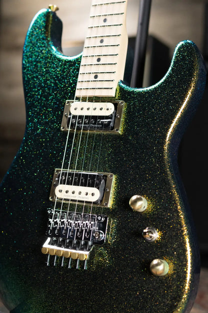 Charvel Custom Shop San Dimas Special Edition 2H FR Electric Guitar - Scarab Sparkle with Hardshell Case