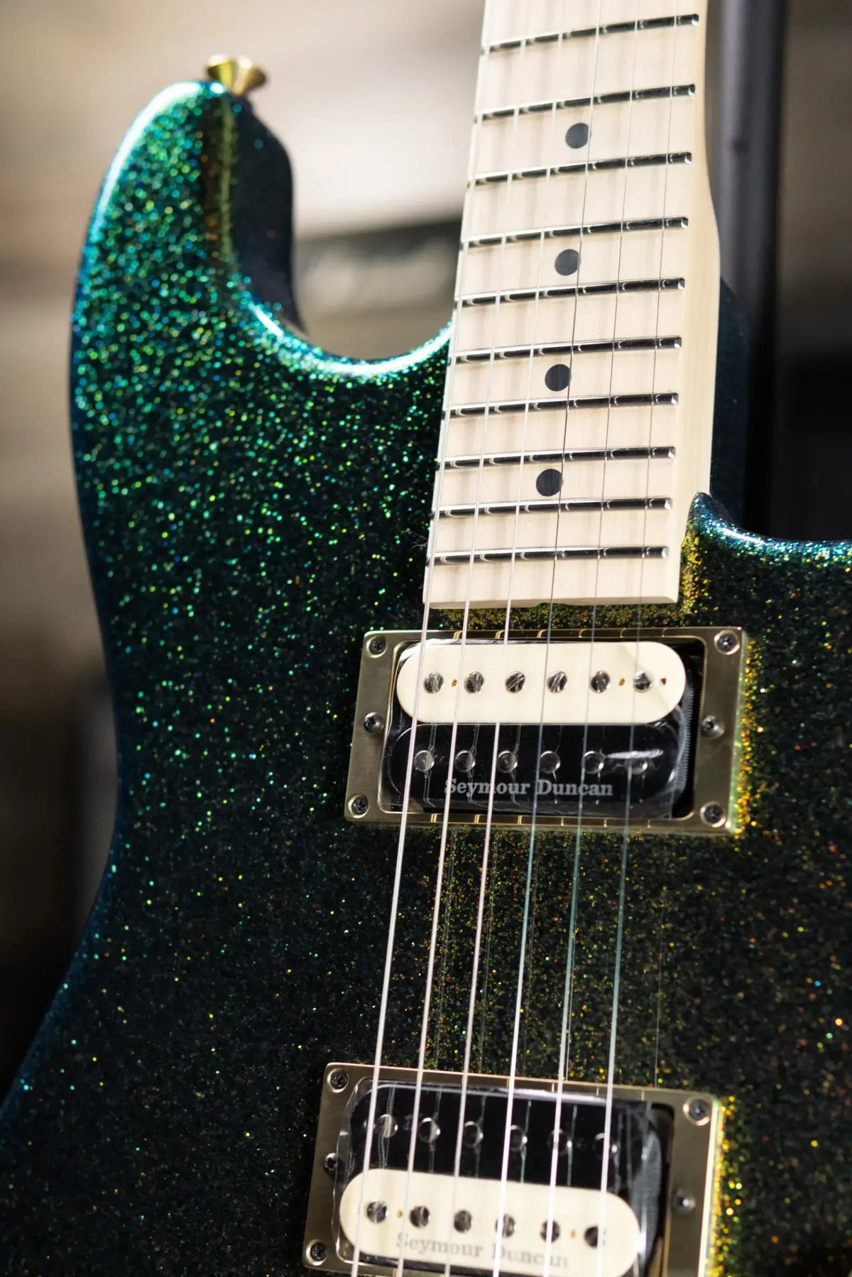 Charvel Custom Shop San Dimas Special Edition 2H FR Electric Guitar - Scarab Sparkle with Hardshell Case