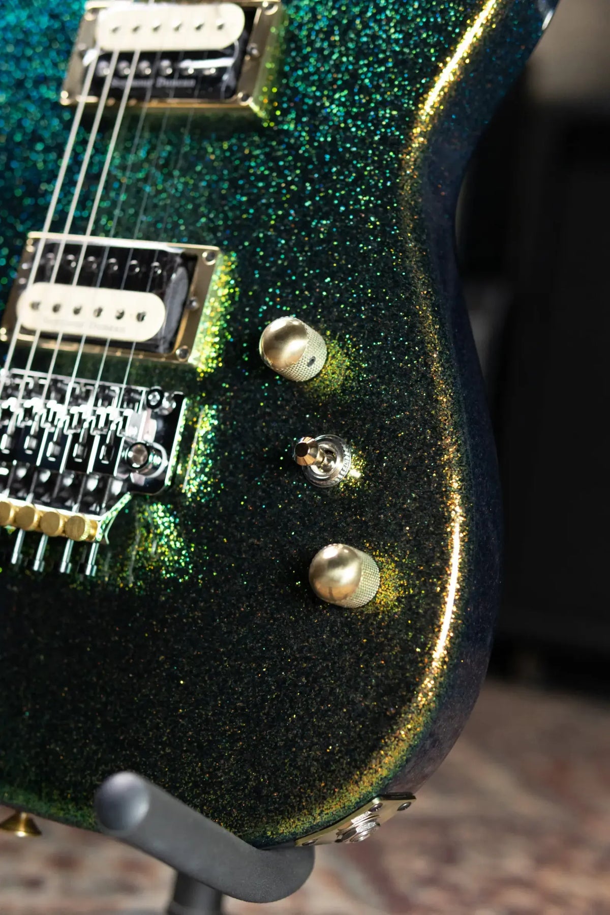 Charvel Custom Shop San Dimas Special Edition 2H FR Electric Guitar - Scarab Sparkle with Hardshell Case