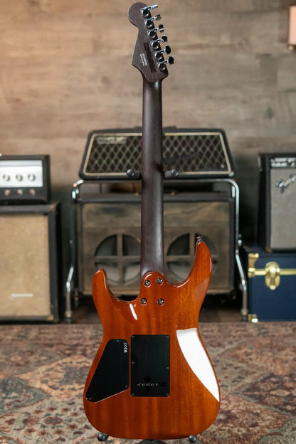 Charvel MJ DK24 HSH 2PT W Mahogany with Flame Maple, Wenge Fingerboard - Caribbean Burst with Multi-Fit Hardshell Gig Bag