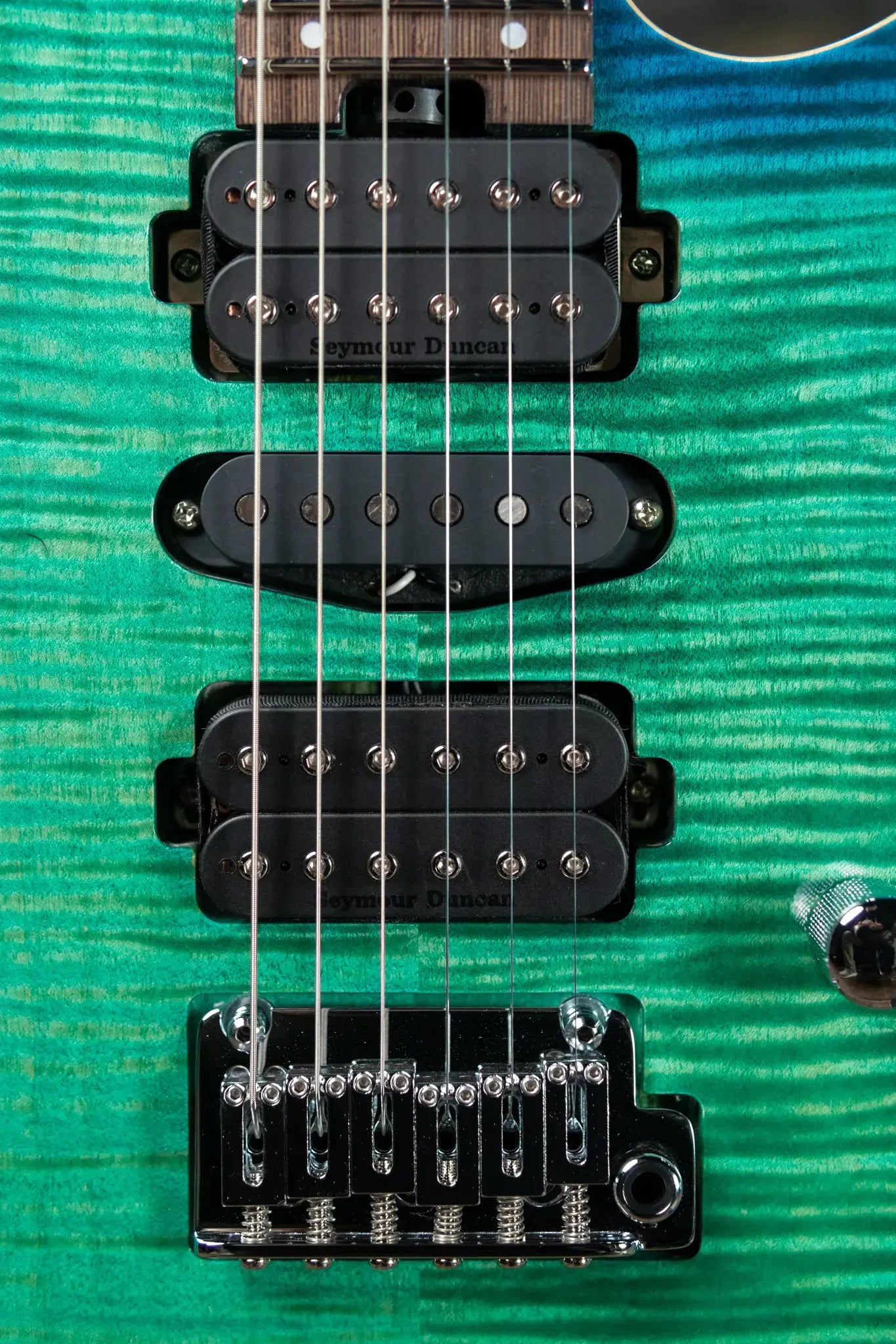 Charvel MJ DK24 HSH 2PT W Mahogany with Flame Maple, Wenge Fingerboard - Caribbean Burst with Multi-Fit Hardshell Gig Bag
