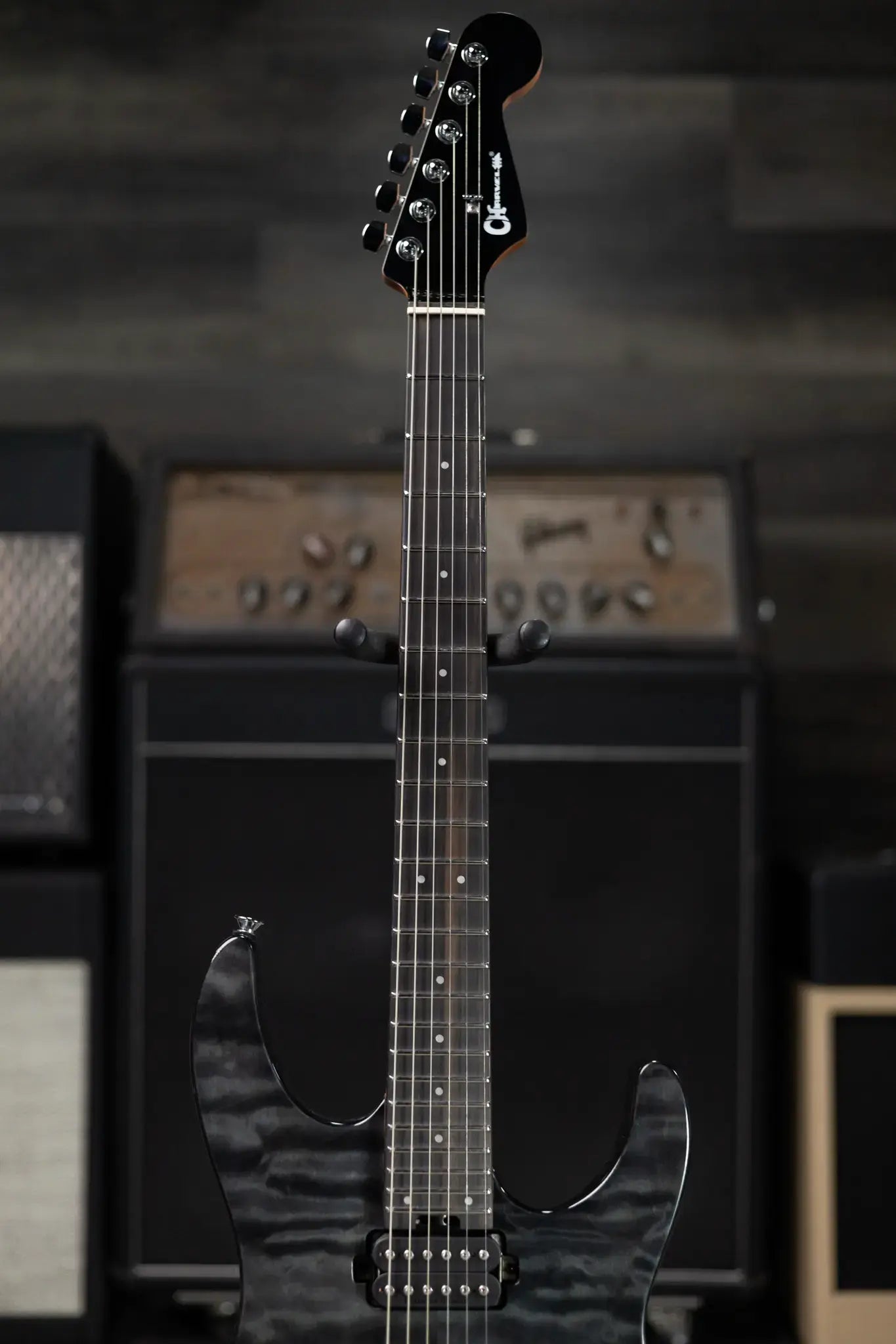 Charvel Pro-Mod Plus Dinky DK24 HH 2PT E QM Electric Guitar - Midnight Ocean with Gig Bag