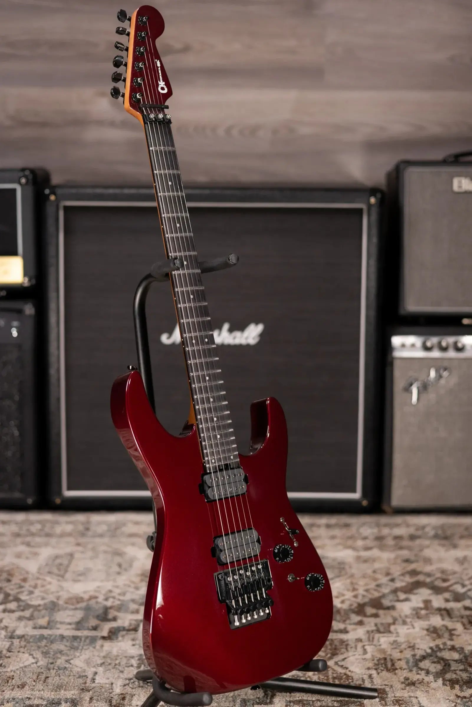 Charvel Pro-Mod Plus Dinky DK24 HH FR EB Electric Guitar - Crimson Eclipse with Gig Bag
