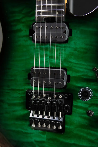 Charvel Pro-Mod Plus Dinky DK24 HH FR QM EB Electric Guitar - Cloaked Emerald Green with Gig Bag