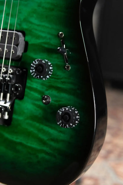 Charvel Pro-Mod Plus Dinky DK24 HH FR QM EB Electric Guitar - Cloaked Emerald Green with Gig Bag
