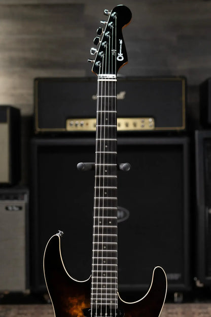 Charvel Pro-Mod Plus Dinky DK24 HSS 2PT QM Electric Guitar - Tiger Eye with Gig Bag