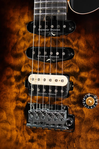 Charvel Pro-Mod Plus Dinky DK24 HSS 2PT QM Electric Guitar - Tiger Eye with Gig Bag