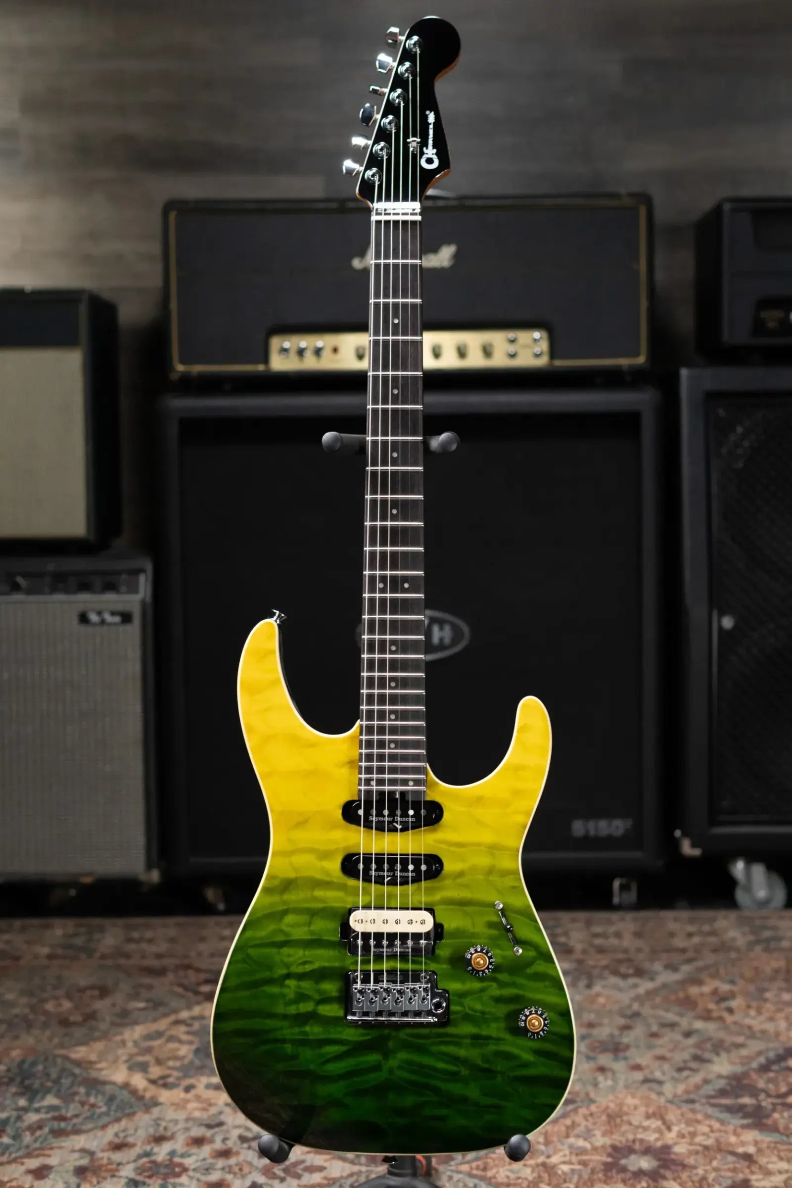 Charvel Pro-Mod Plus Dinky DK24 HSS 2PT QM Electric Guitar - Zombie Fade with Gig Bag