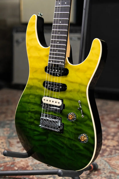 Charvel Pro-Mod Plus Dinky DK24 HSS 2PT QM Electric Guitar - Zombie Fade with Gig Bag