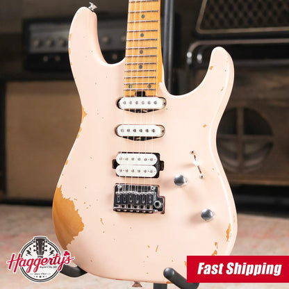 Charvel Rick Graham Signature Pro-Mod DK24 2PT MPL Electric Guitar - Worn Shell Pink with Hardshell Gig Bag