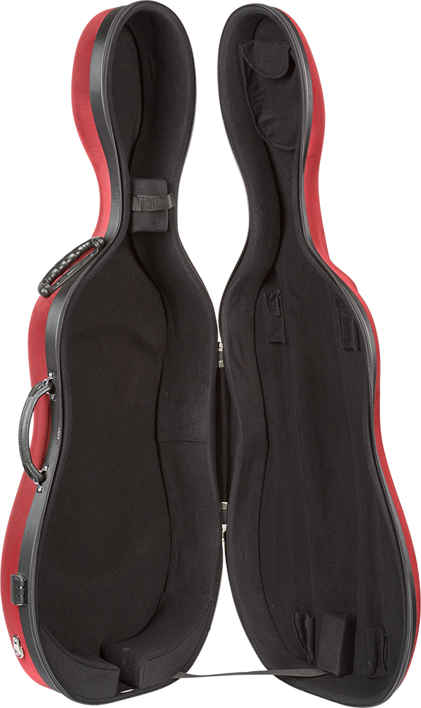 Core CC490W Cello Case - Red 4/4
