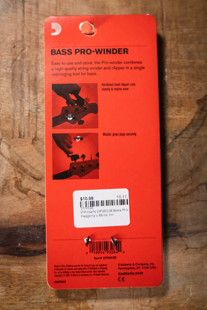 D'Addario DP0002B Bass Pro-Winder String Winder and Cutter