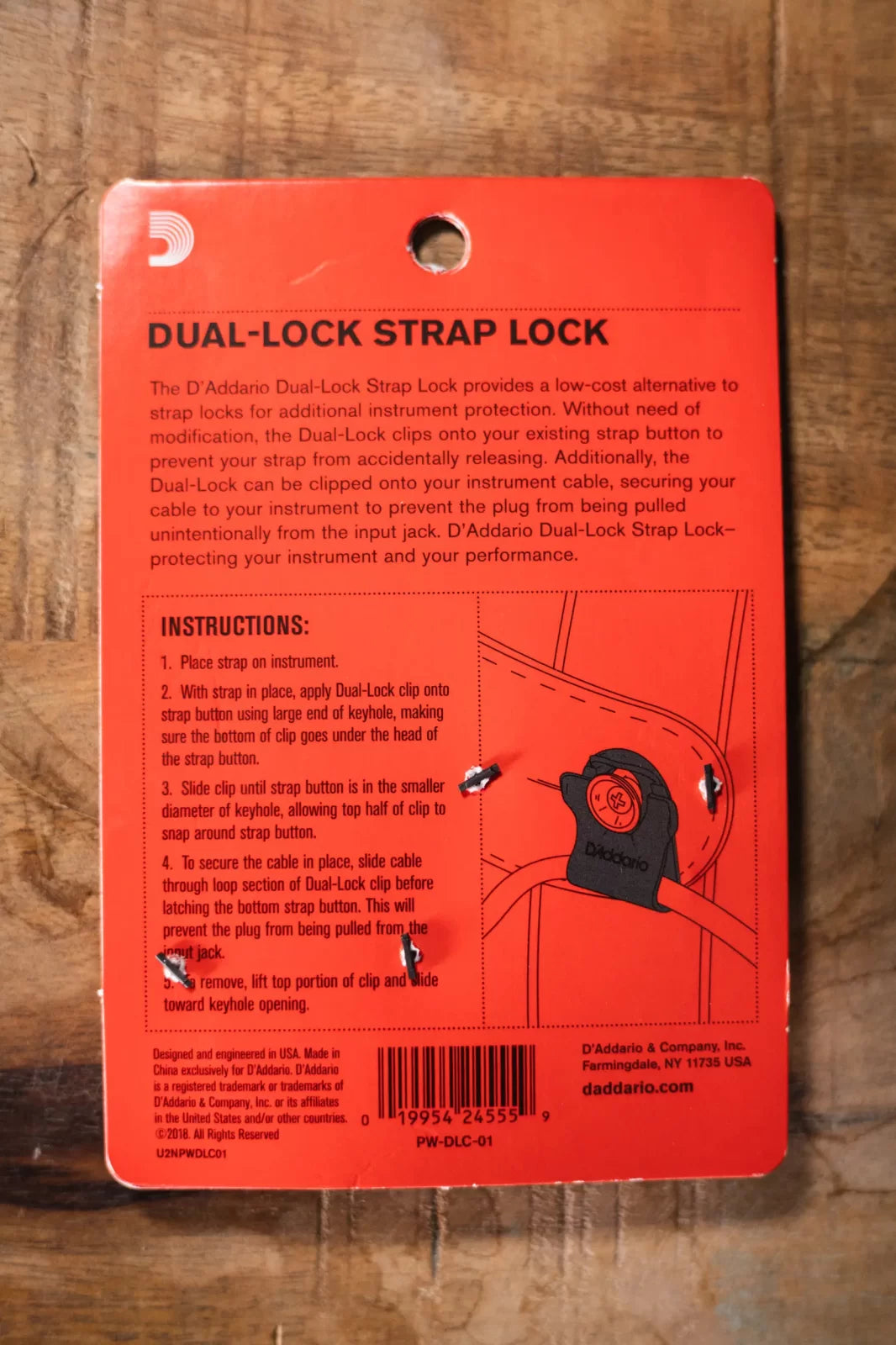 D'Addario Dual-Lock Strap Lock