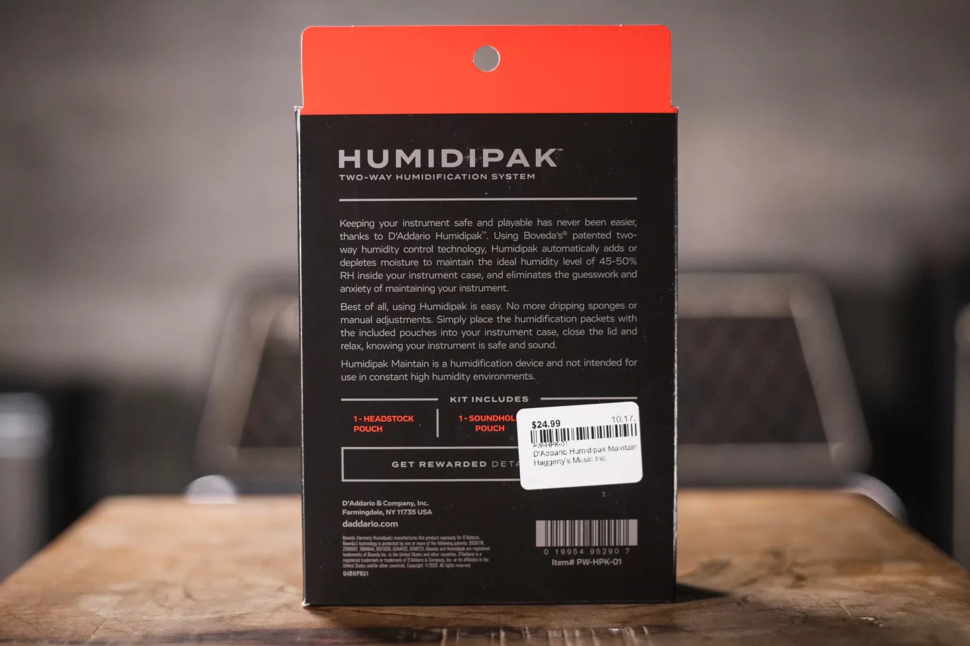 D'Addario Humidipak Maintain - Two-way Humidification System