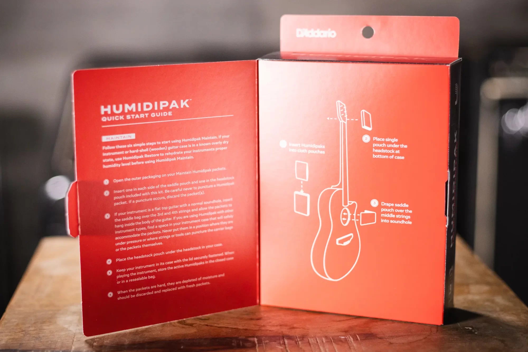 D'Addario Humidipak Maintain - Two-way Humidification System