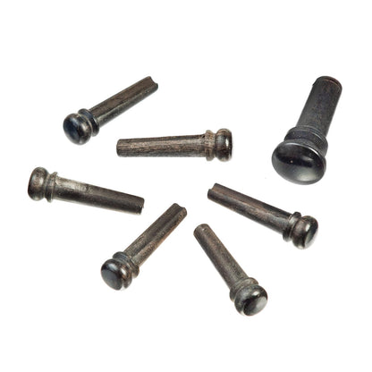 D'Addario PWPS1 Premium Grade Bridge End Pins Ebony