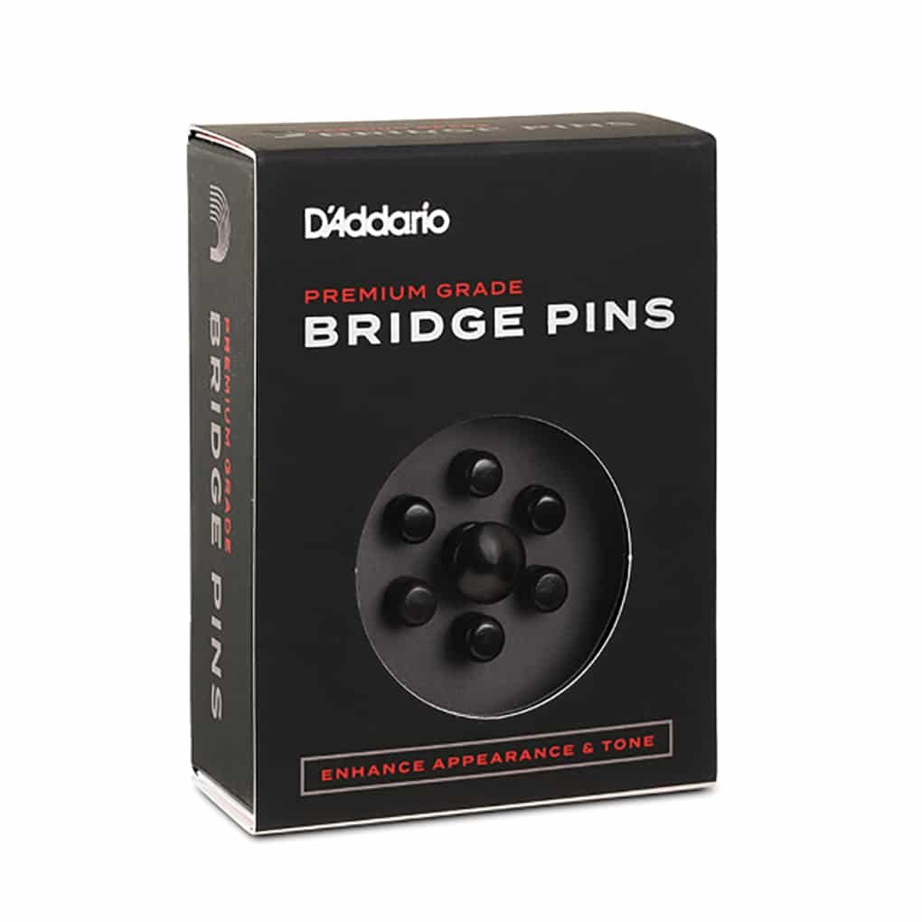 D'Addario PWPS1 Premium Grade Bridge End Pins, Ebony
