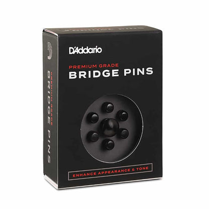 D'Addario PWPS1 Premium Grade Bridge End Pins Ebony