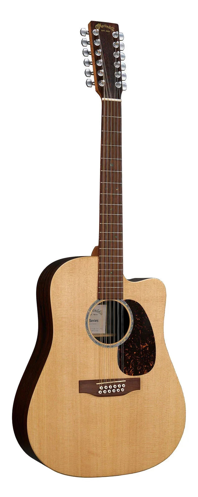 Martin DC-X2E 12-String Acoustic/Electric Guitar - Brazilian with Gig Bag