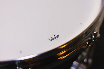 DW Collector’s Series 6.5x14 Exotic HVLT Snare Drum – Ebony Hard Satin Over Curly Maple, Chrome Hardware