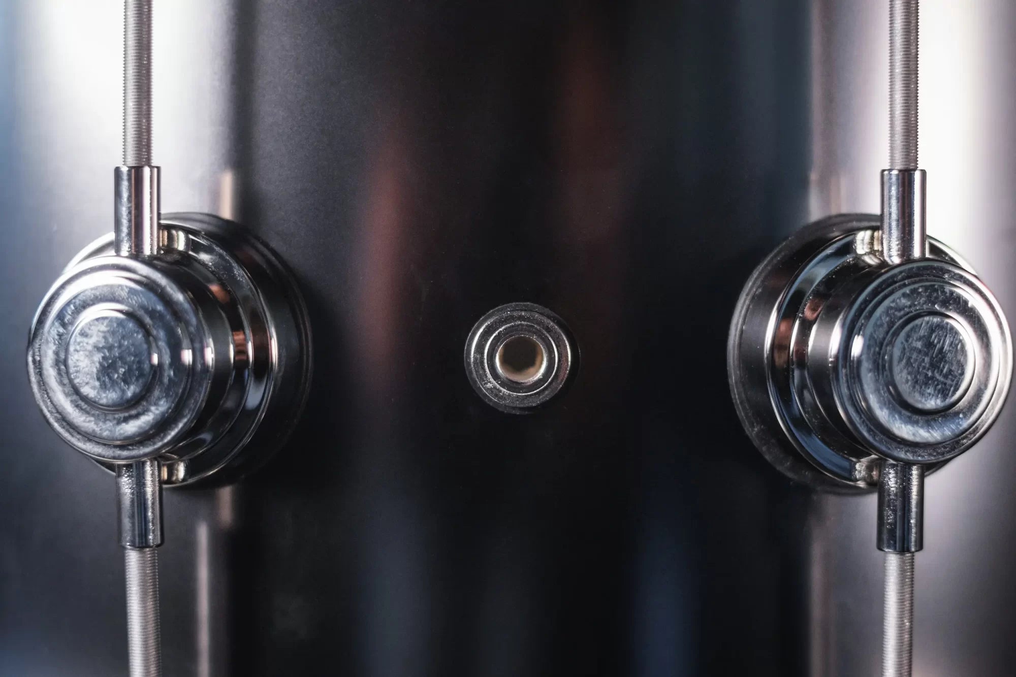 DW Collectors Series Snare Drum - Satin Black over Brass with Nickel Hardware