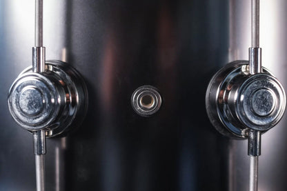 DW Collectors Series Snare Drum - Satin Black over Brass with Nickel Hardware