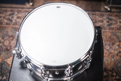 DW Collectors Series Snare Drum - Satin Black over Brass with Nickel Hardware