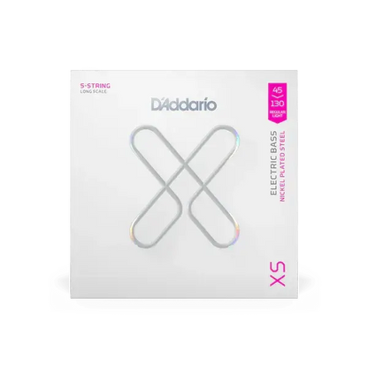 D'Addario XS 45-130 Regular Light 5-String Long Scale Coated Nickel Bass Strings