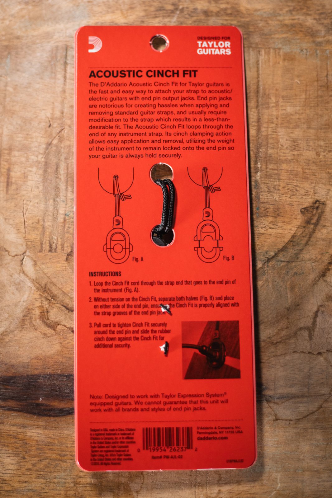 D'addario Cinchfit AC Jack Lock For Taylor Guitars