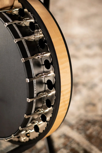 Deering Boston 5-String Banjo - Natural Blond Curly Maple with Hardshell Case