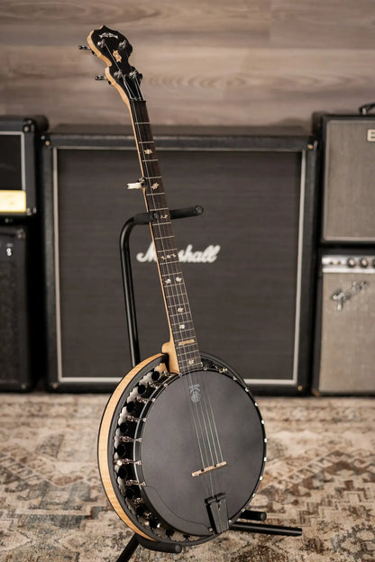 Deering Boston 5-String Banjo - Natural Blond Curly Maple with Hardshell Case
