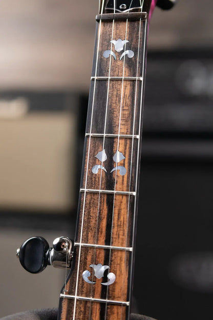 Deering Custom Maple Blossom 5-String Banjo - Blurple Blossom with Hardshell Case