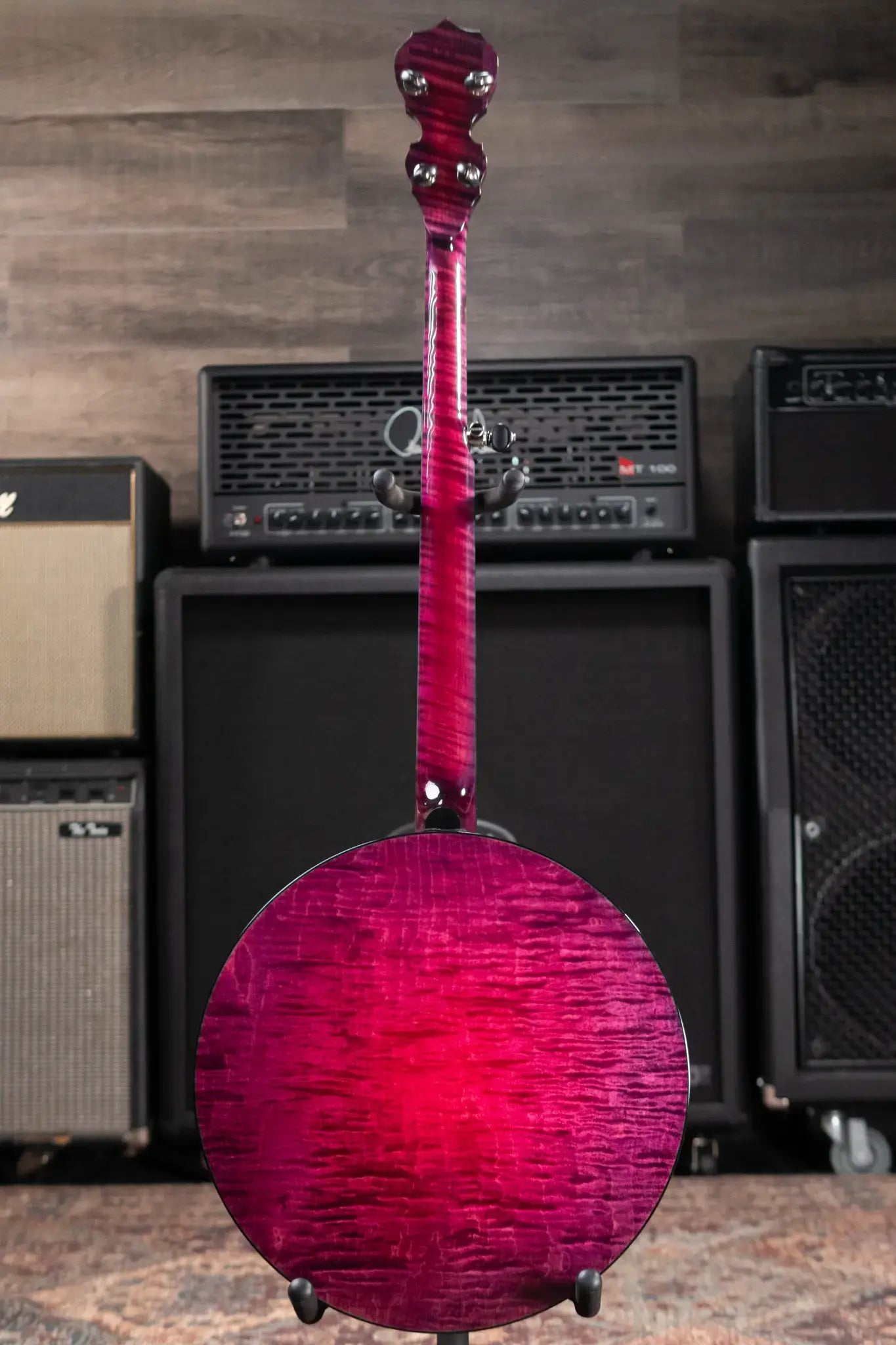 Deering Custom Maple Blossom 5-String Banjo - Blurple Blossom with Hardshell Case