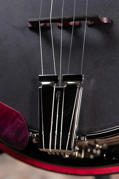 Deering Custom Maple Blossom 5-String Banjo - Blurple Blossom with Hardshell Case