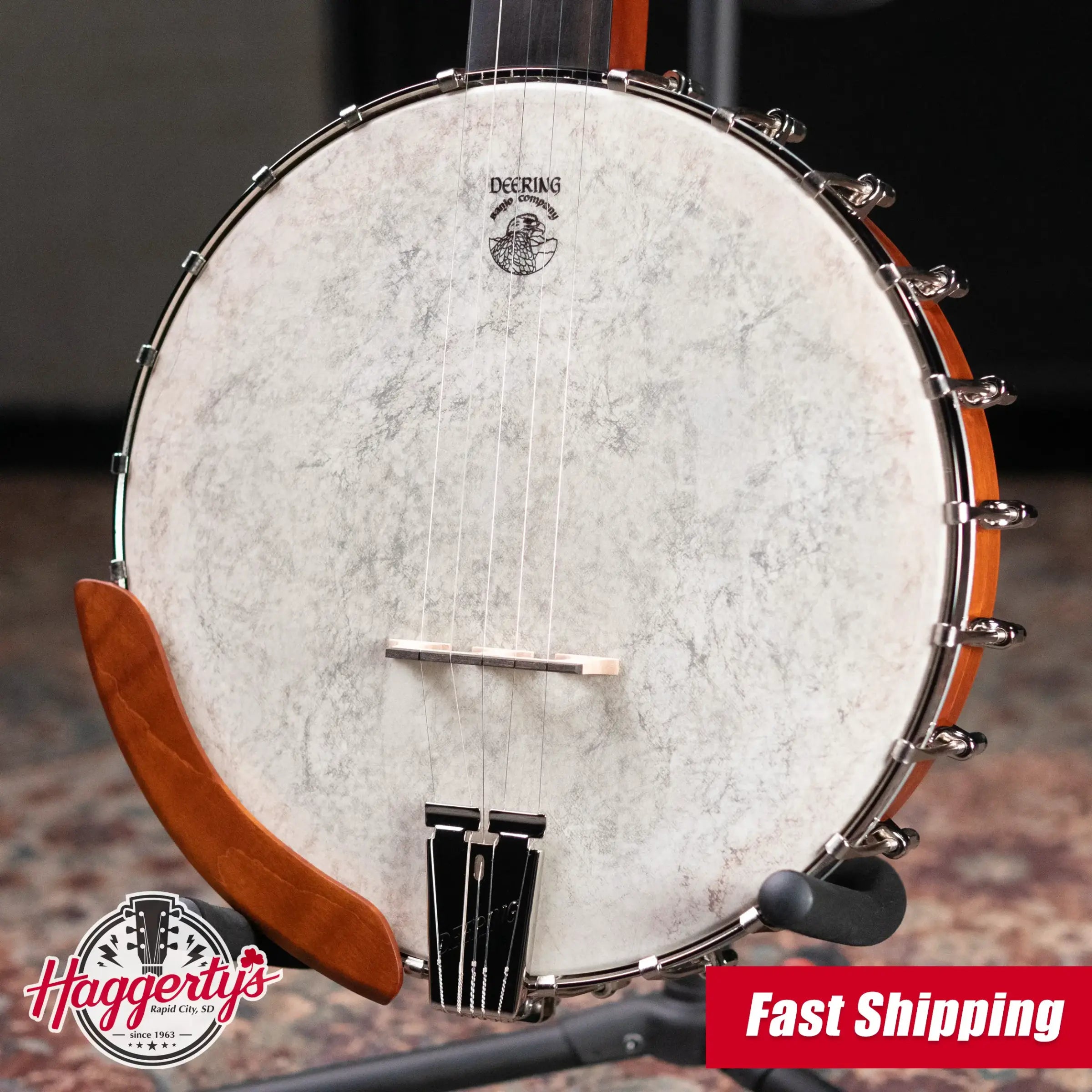 Deering Custom Vega Little Wonder 5-String Banjo - Dark Honey Amber Stain with Hardshell Case