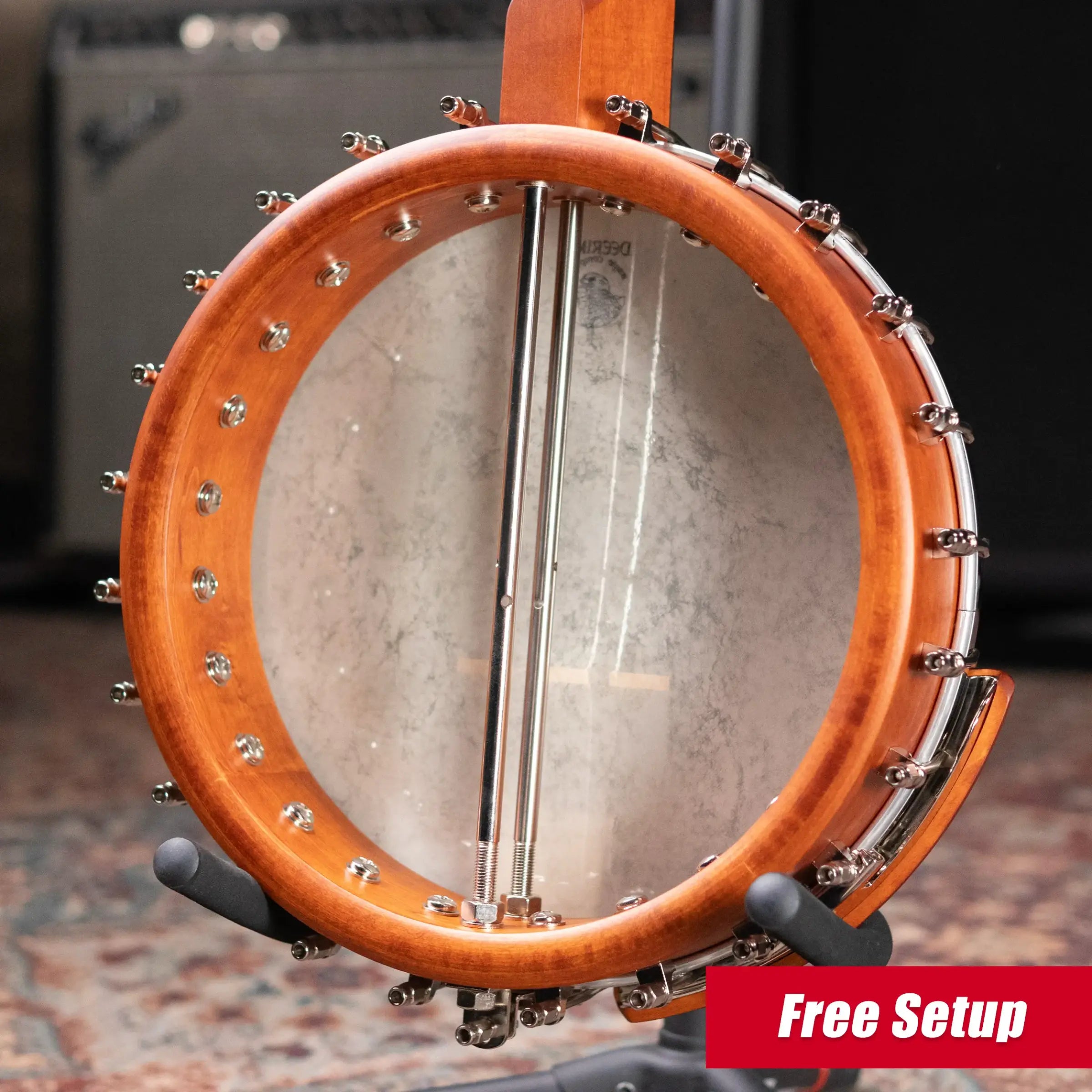 Deering Custom Vega Little Wonder 5-String Banjo - Dark Honey Amber Stain with Hardshell Case