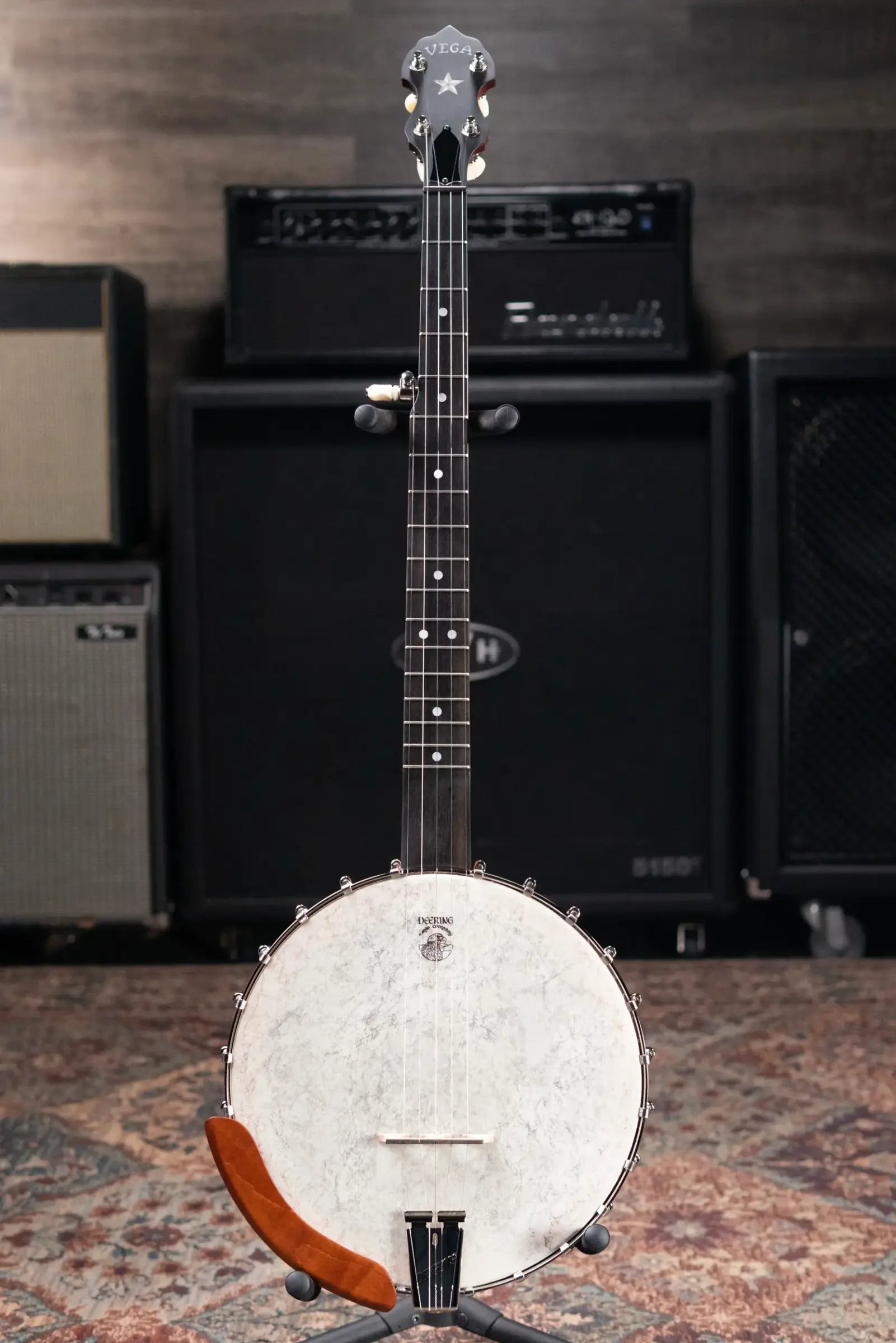 Deering Custom Vega Little Wonder 5-String Banjo - Dark Honey Amber Stain with Hardshell Case