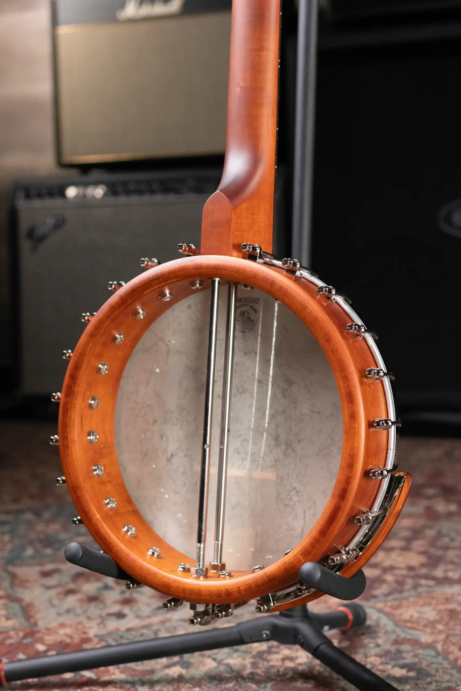 Deering Custom Vega Little Wonder 5-String Banjo - Dark Honey Amber Stain with Hardshell Case